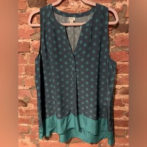 Hayley sleeveless blouse, size xl.